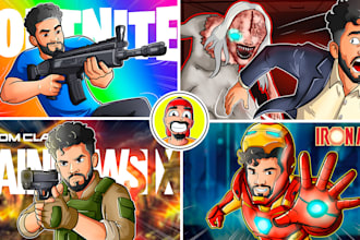 draw eye catching cartoon thumbnails for youtubers