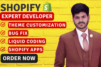 solve shopify theme bugs issue or any customization issue