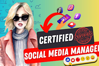 manage social media accounts, facebook, tiktok, threads, twitter and instagram