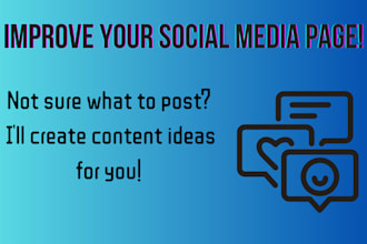 create a social media content schedule for you