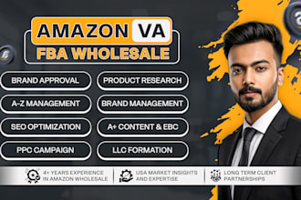 be amazon VA for llc, product ungated and listing management