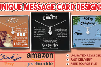 do message card, heart pendant and dog tag, acrylic plaque gift design