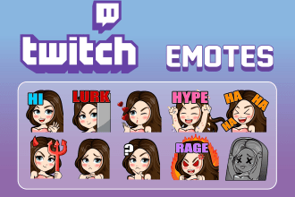 create emoji for twitch, discord emotes, kick vtuber emotes
