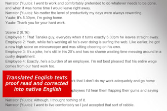 proof read translated documents