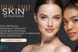 quickly do beauty, headshot retouch, wrinkles removes, skin smoothing