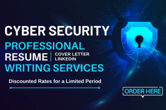 provide cyber security, data analyst resume writing services