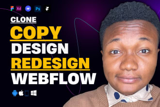 design, develop clone, copy, duplicate website to webflow website webflow design