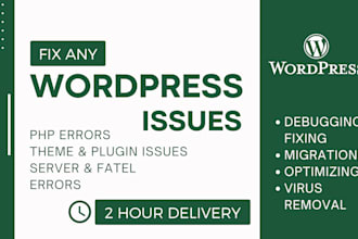 fix wordpress PHP, themes, plugins and fatal errors and SEO