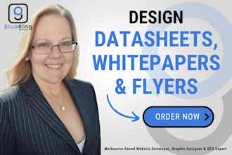 design your datasheets, whitepapers, or business flyers