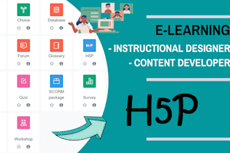 create h5p elearning presentation and quiz