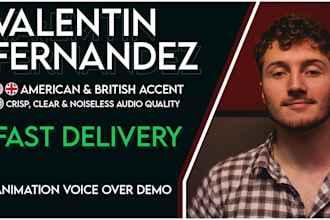 record cartoon and animation character voice overs