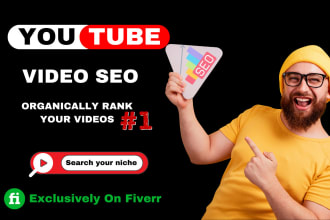 be your youtube SEO expert for organic ranking