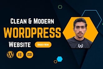 design modern wordpress website, elementor, woocommerce, SEO ready