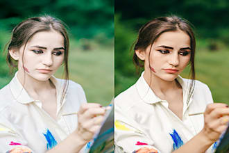 skin retouch and edit colour correction photos professionally