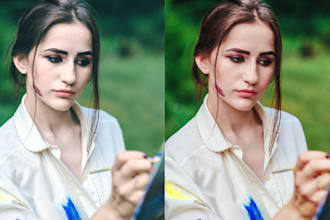 skin retouch and edit colour correction photos professionally