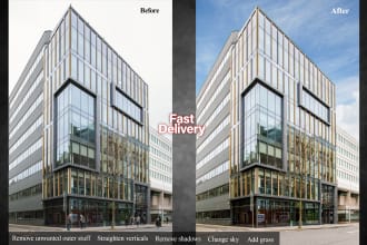 real estate hdr photo editing, remove objects in 12 hour