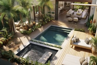 design swimming pool in great detail
