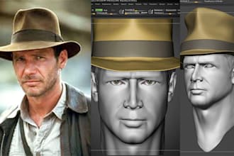 sculpt realistic likeness head, portrait bust, and collectible statue