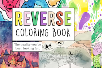 create a high quality reverse coloring book