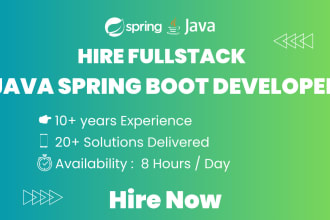develop scalable web apps and apis as a java spring boot full stack developer