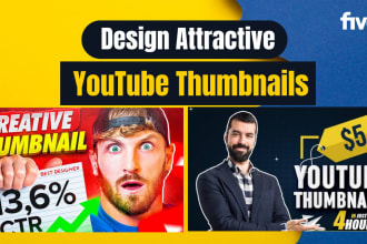 design best attractive eye catchy youtube thumbnail