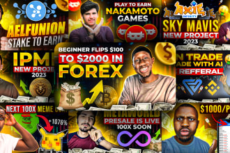 make eye catching crypto thumbnails design