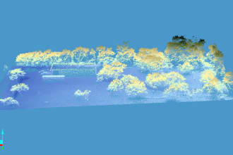 process lidar data and classify point cloud, create dem, 3d model