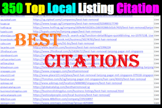 do 350 local listing citations for ranking gmb in usa uk canada india
