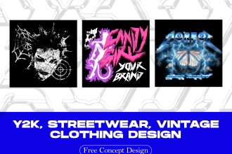 create y2k tshirt design