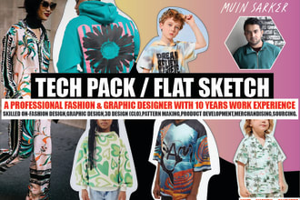 fashion tech pack sketch spec for your clothing brand