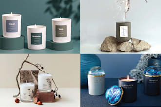 design candle label cosmetic label and product label design