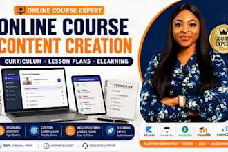 create masterclass online course content, curriculum, and elearning development