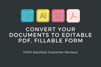 convert your PDF to editable, fillable form