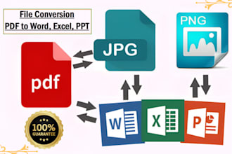 do all file conversion, PDF, excel, convert any file type