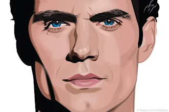 draw high realistic vector portrait from photo