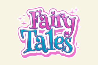 design text sticker logo, round badge, decals, and labels