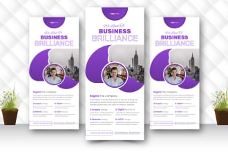 do professional roll up, signage banner design