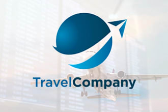 design a minimal travel logo