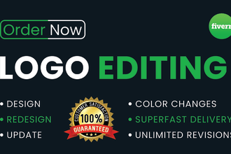 redesign, modify, recreate, update, resize, fix, change, edit logo