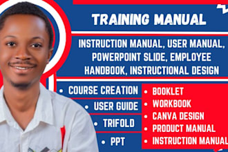 create training manual, training course instruction manual, workbook, ppt slides