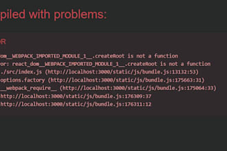 fix bugs in react website, react js errors in website