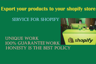 export your products to your shopify store