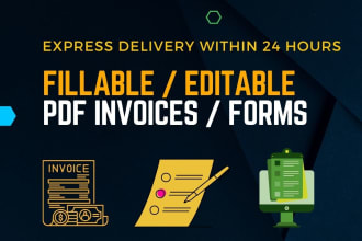 create professional editable, fillable PDF form and invoice