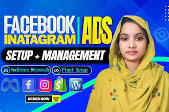 setup and manage facebook ads campaign, instagram ads, fb advertising