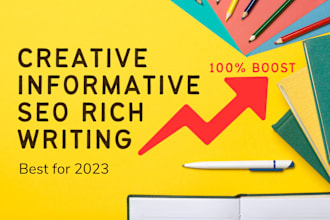 write professional SEO rich articles and blog posts for you