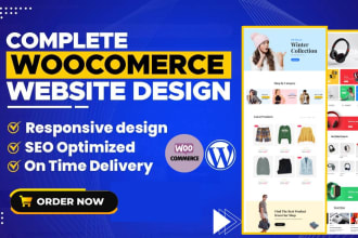design wordpress ecommerce website with woocommerce store