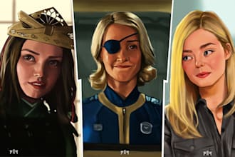 draw a stylized semi realistic painting from photo