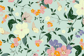design a wonderful floral pattern
