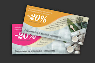 make cool voucher design, business cards and more