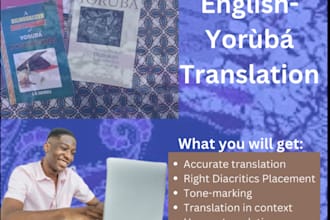 teach yoruba and translate english to yoruba hausa igbo